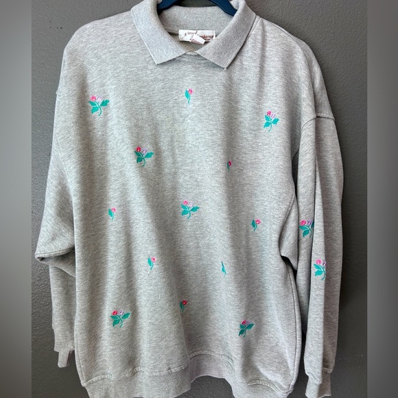 Vintage Floral High Neck Swearshirt - Picture 1 of 12